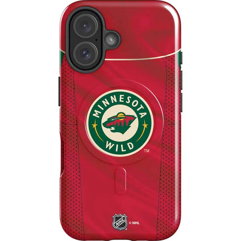 NHL Minnesota Wild Home Jersey iPhone 16 Plus Magsafe Impact Case